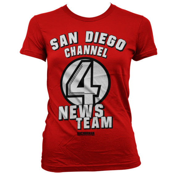 Billede af Anchorman, Anchorman: San Diego Channel 4 T-shirt (Kvinder)