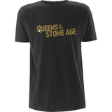 Queens Of The Stone Age: Metallic Text Logo T-Shirt