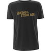 Queens Of The Stone Age: Metallic Text Logo T-Shirt