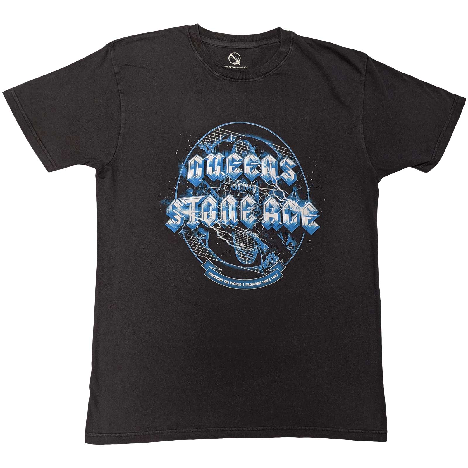 Queens Of The Stone Age: Ignoring… T-Shirt (Black Pigment Dye Wash)