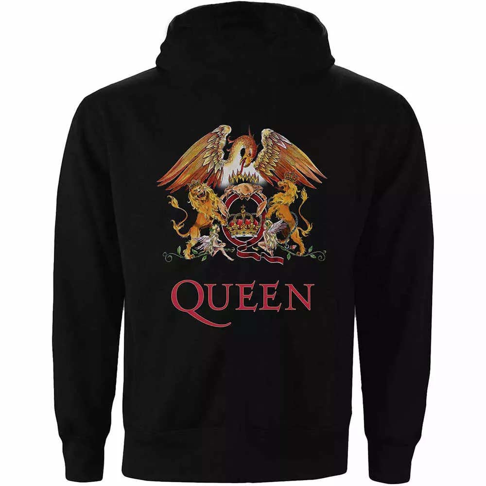 Billede af Queen Classic Crest Hoodie til kvinder SORT BACK