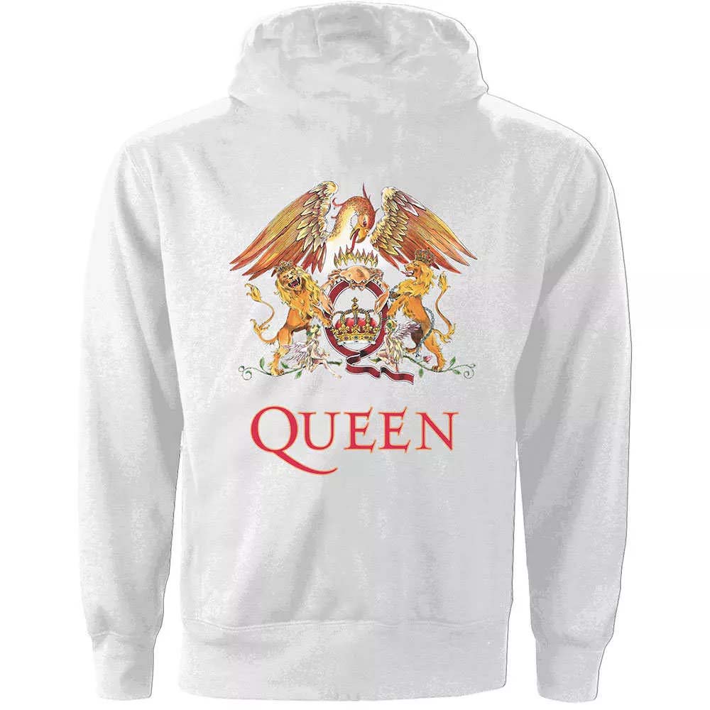 Billede af Queen Classic Crest Hoodie til kvinder hvid back