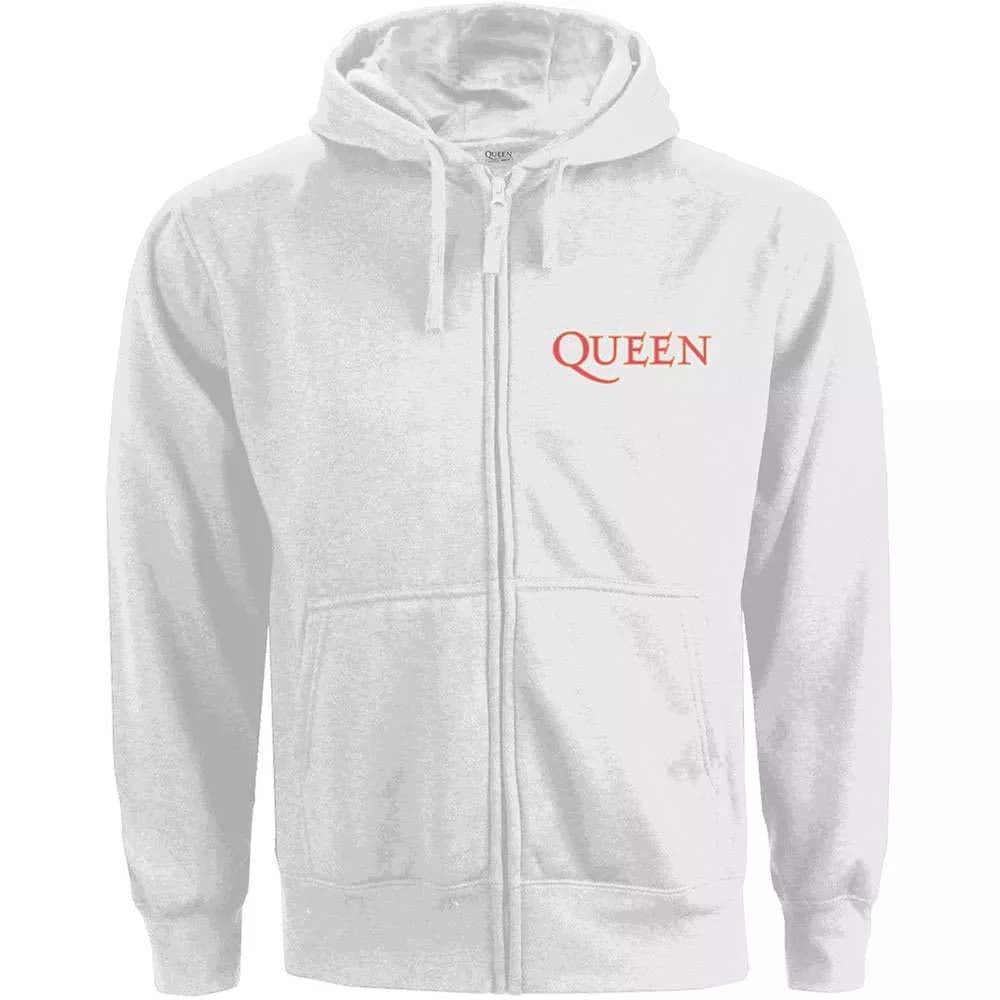 Billede af Queen Classic Crest Hoodie til kvinder hvid front