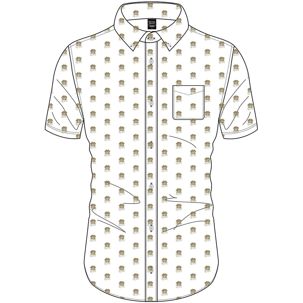 Queen, Crest Pattern Kortærmet skjorte