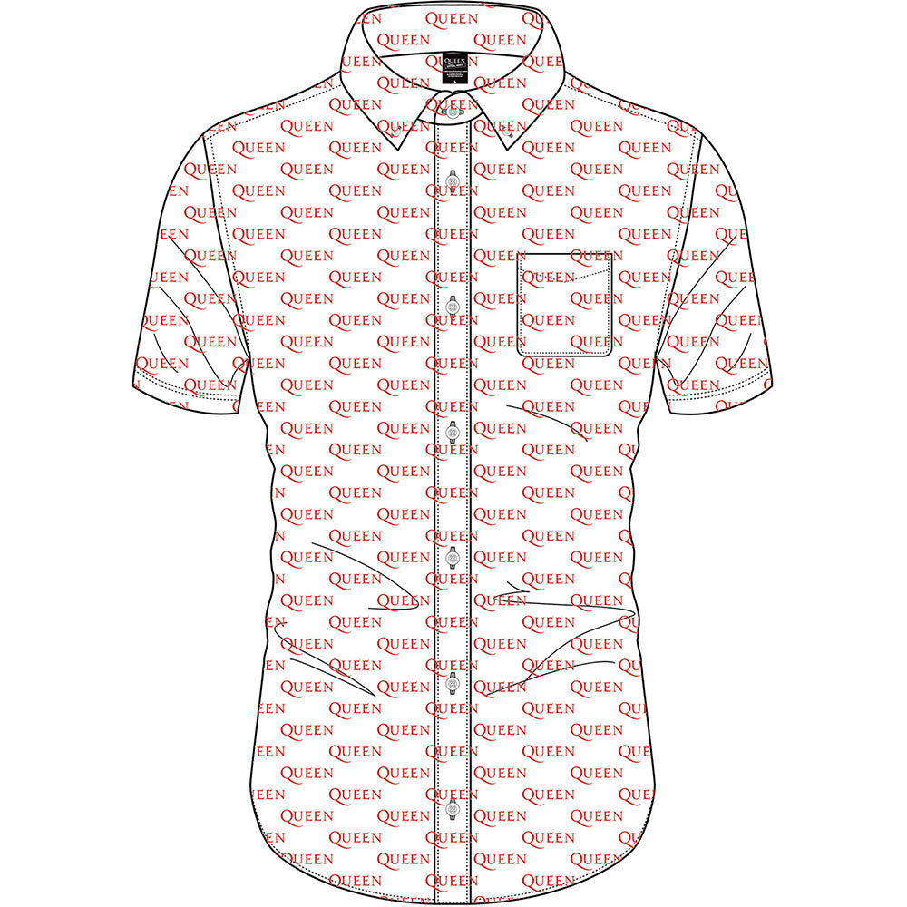 Queen, Logo Pattern Kortærmet skjorte