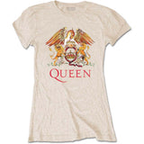 Billede af Queen Classic Crest T-shirt til kvinder sand