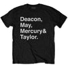 Queen, Helvetica Band T-shirt