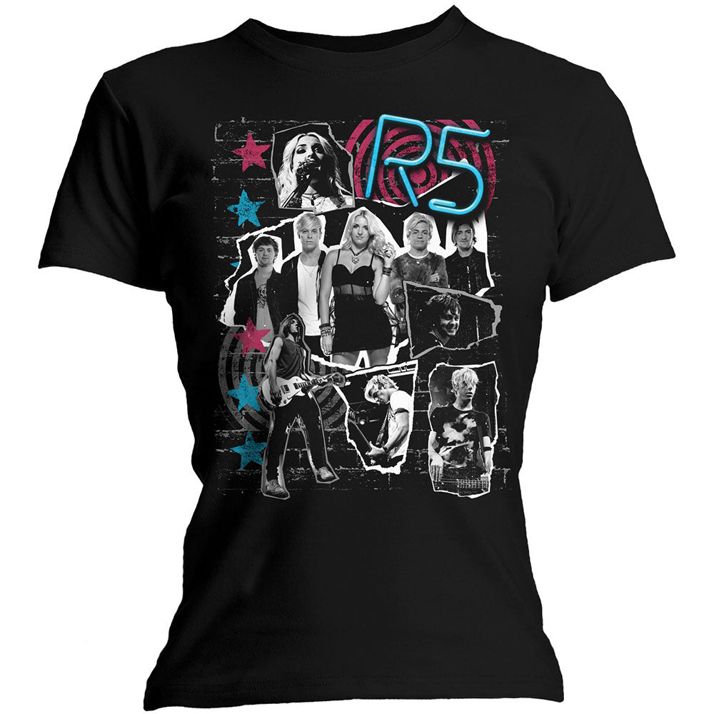 Billede af R5 Grunge Collage T-shirt til kvinder