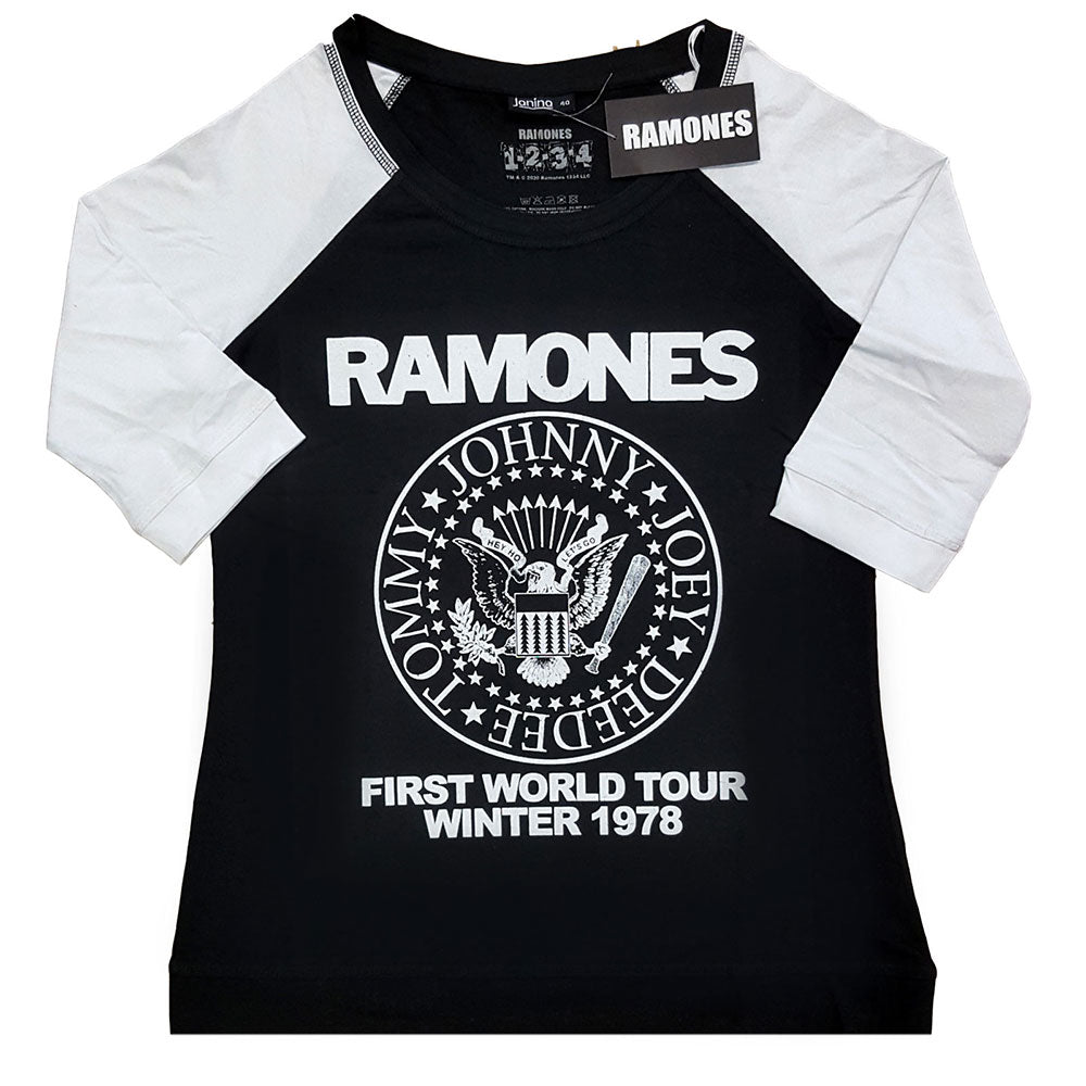 Ramones: First World Tour 1978 Raglan T-Shirt (Kvinder)