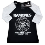 Ramones: First World Tour 1978 Raglan T-Shirt (Kvinder)