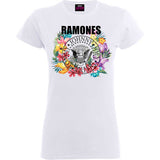 Billede af Ramones Circle Flowers T-shirt til kvinder