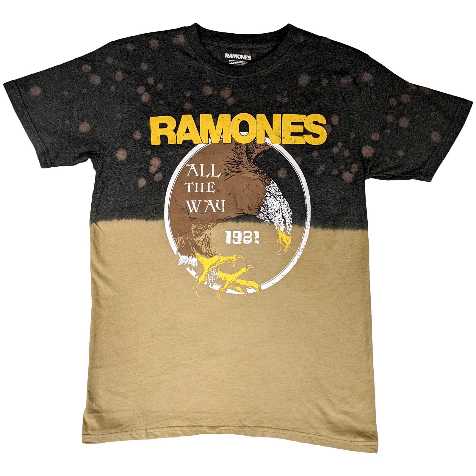 Ramones: All The Way T-Shirt (Dip Dye)