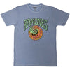 Ramones: Crest Psych T-Shirt (Light Blue Pigment Wash)