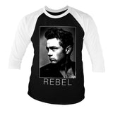 Billede af James Dean, James Dean: BW Rebel 3/4-ærmet Raglan T-Shirt