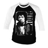 Billede af Jimi Hendrix, Jimi Hendrix: Distressed 3/4-ærmet Raglan T-Shirt