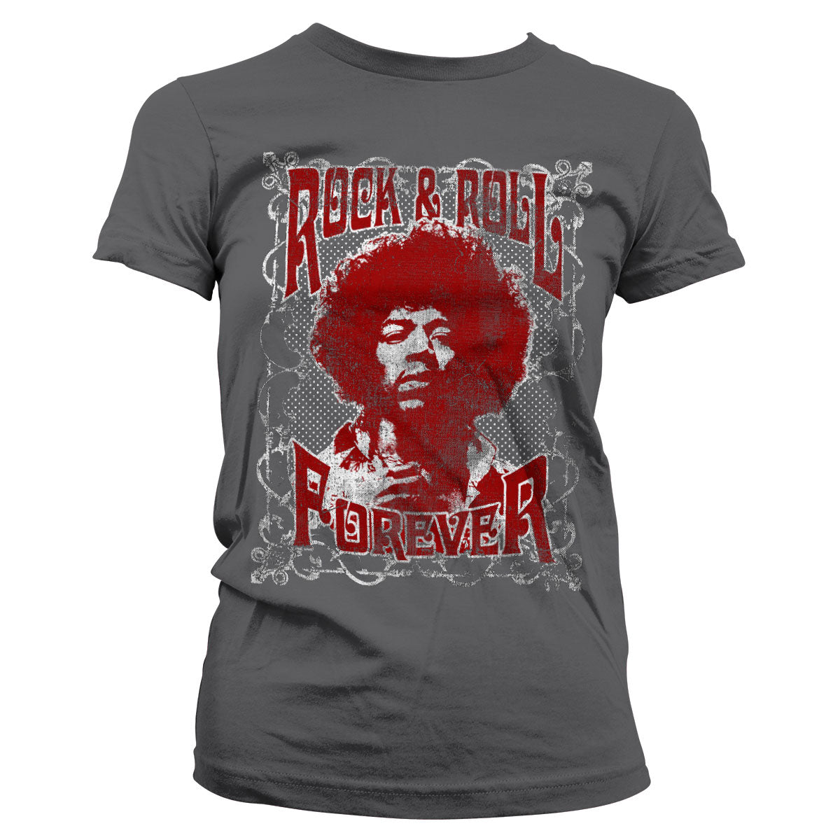 Billede af Jimi Hendrix, Jimi Hendrix: Rock 'n Roll Forever T-Shirt (Kvinder)