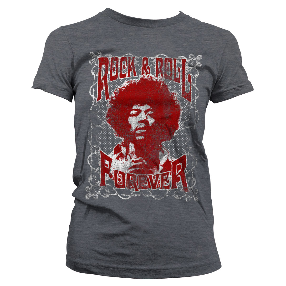 Billede af Jimi Hendrix, Jimi Hendrix: Rock 'n Roll Forever T-Shirt (Kvinder)
