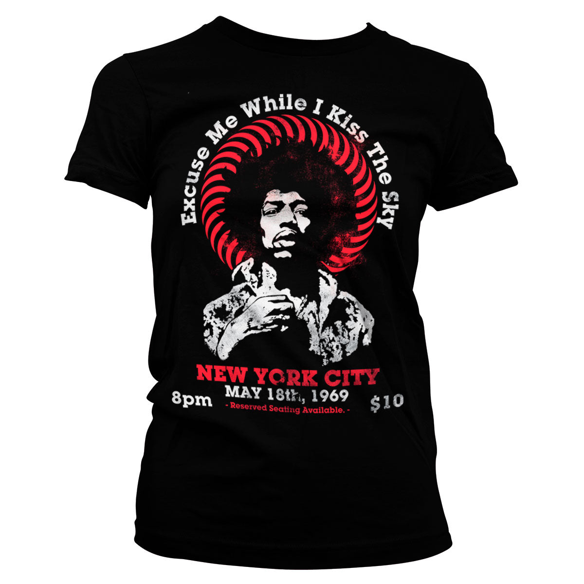 Billede af Jimi Hendrix, Jimi Hendrix: Live In New York T-Shirt (Kvinder)