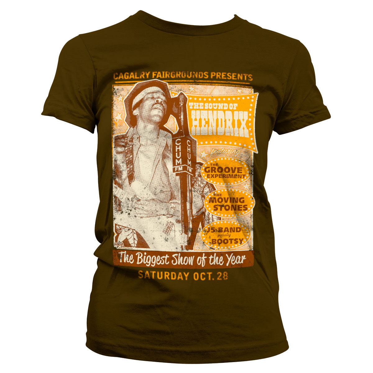 Billede af Jimi Hendrix, Jimi Hendrix: The Sound Of Hendrix Poster T-Shirt (Kvinder)