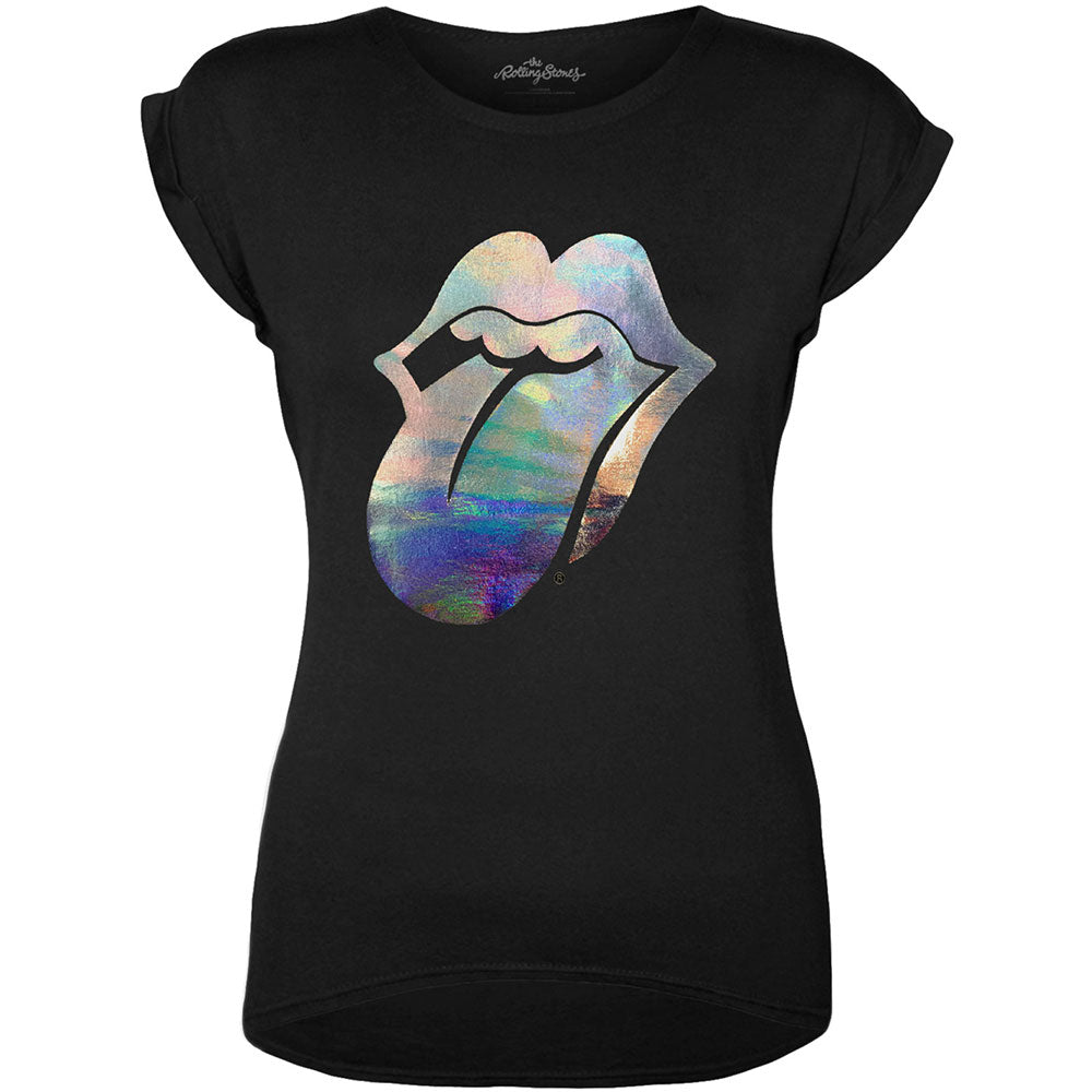 Billede af The Rolling Stones Foil Tongue T-shirt til kvinder