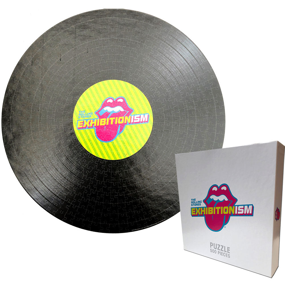 Billede af The Rolling Stones Exhibitionism Record Round Puslespil