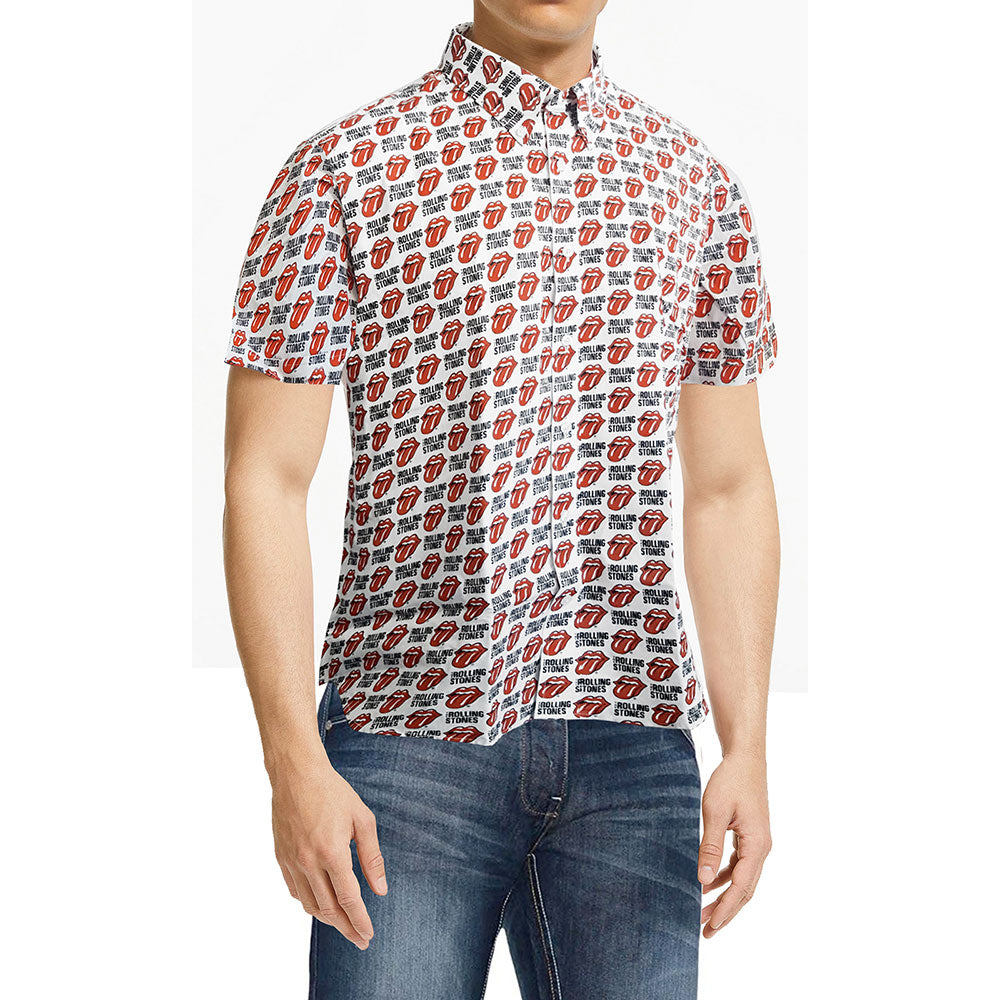 Billede af The Rolling Stones Tongue and Text Kortærmet skjorte