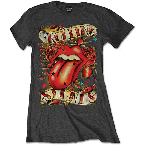 Billede af The Rolling Stones Tongue & Stars T-shirt til kvinder