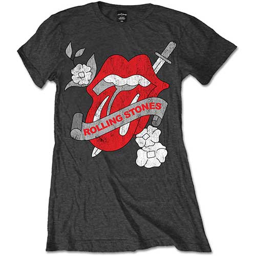The Rolling Stones: Vintage Tattoo T-Shirt (Kvinder)
