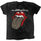 The Rolling Stones: Leopard Tongue T-Shirt (Acid Wash)