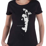 Billede af Amy Winehouse Scarf Portrait T-shirt til kvinder