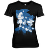 Billede af Sonic The Hedgehog: Sonic and Tails Sprayed T-Shirt (Kvinder)