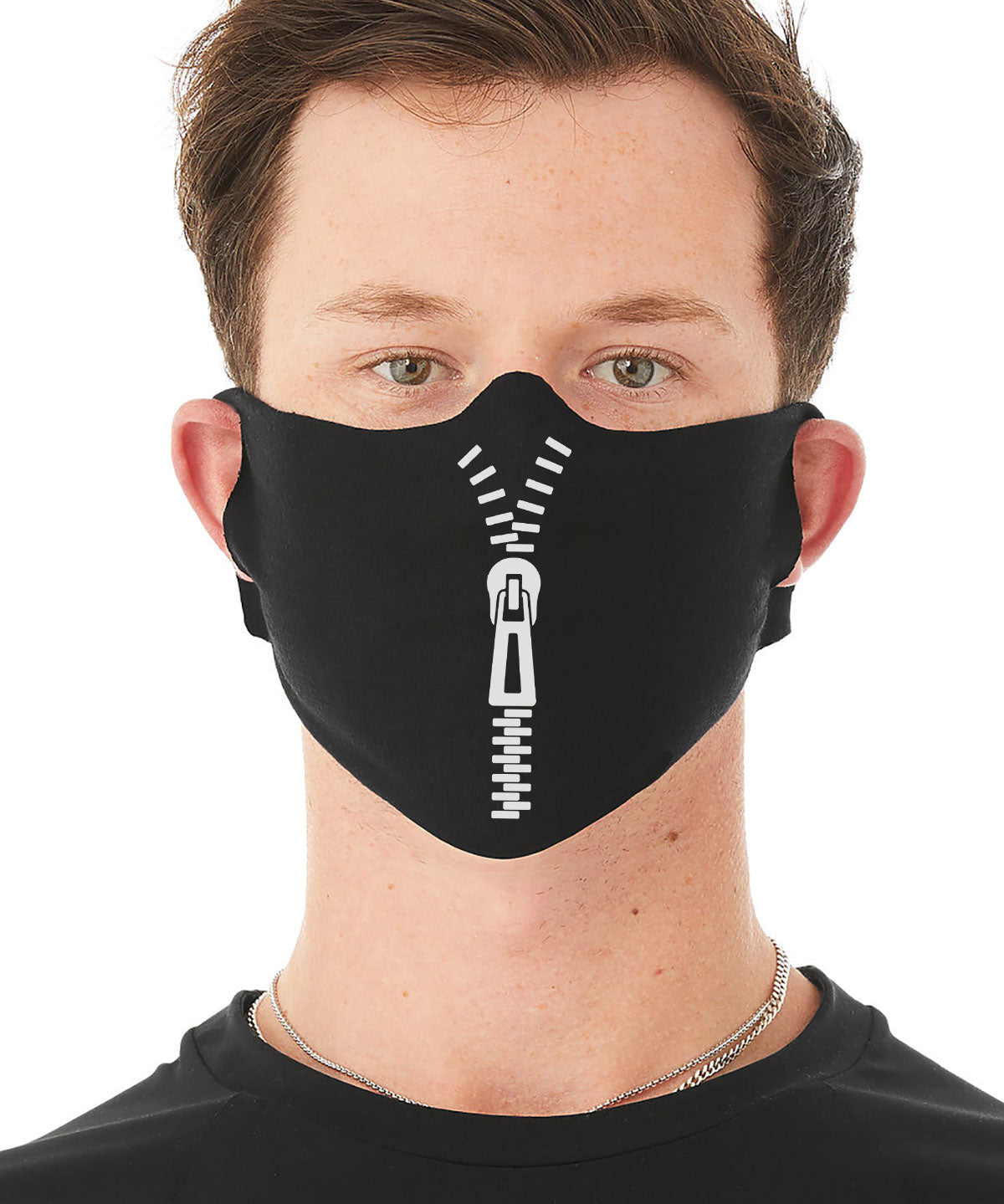 Billede af Sjove print, Zip-Up Face Mask