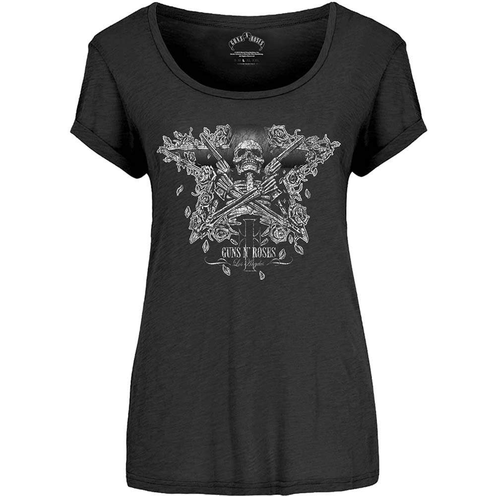 Billede af Guns N' Roses Skeleton Guns T-shirt til kvinder