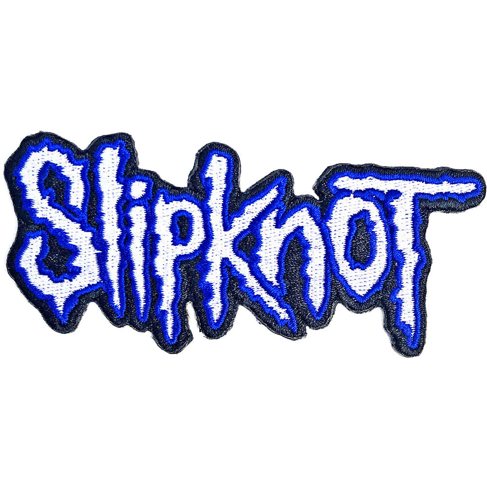 Slipknot, Cut-Out Logo Blue Border Tøjmærke