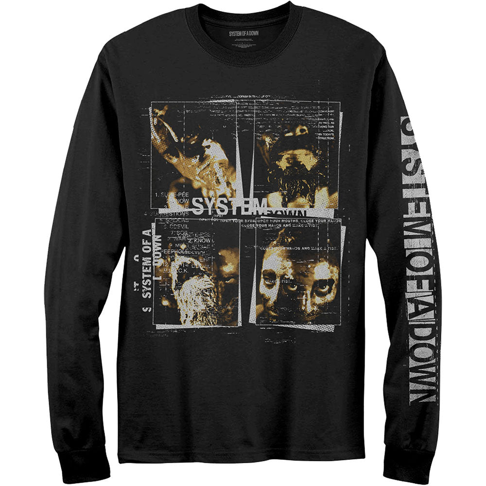 System Of A Down, Face Boxes Langærmet t-shirt