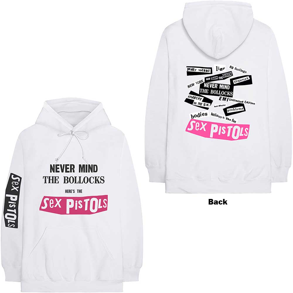 The Sex Pistols: Never Mind The Bollocks Pullover Hoodie (Back Print)