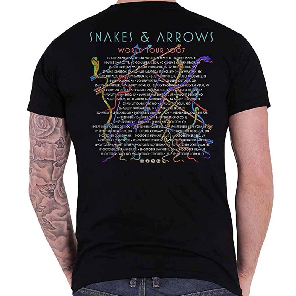 Billede af Rush Snakes & Arrows Tour 2007 T-shirt back