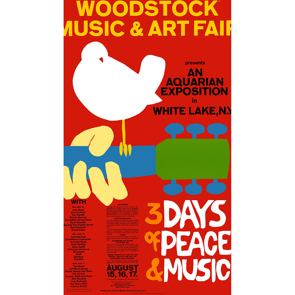 Woodstock, 3 Days Of Peace & Music Plakat