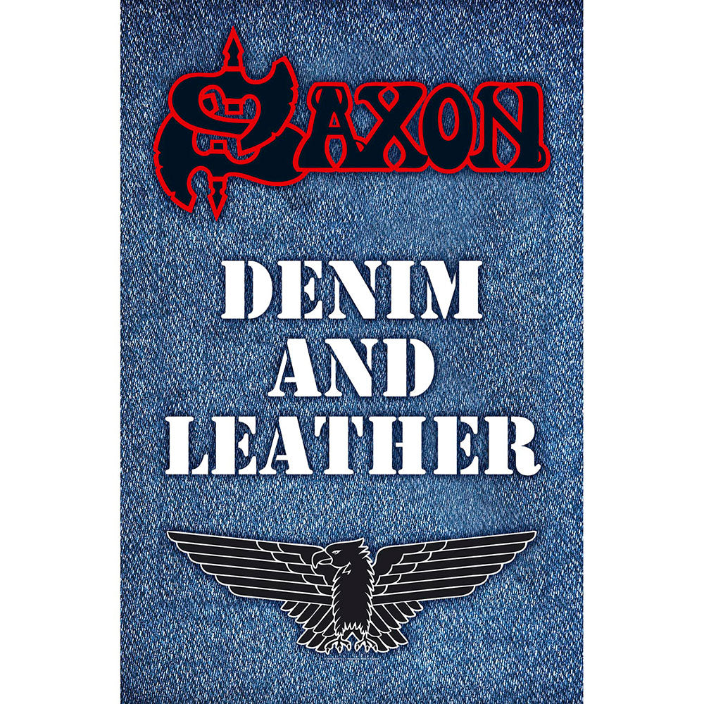 Saxon: Denim & Leather Textile Poster