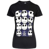 Billede af Disney The Nightmare Before Christmas Blockheads T-shirt til kvinder