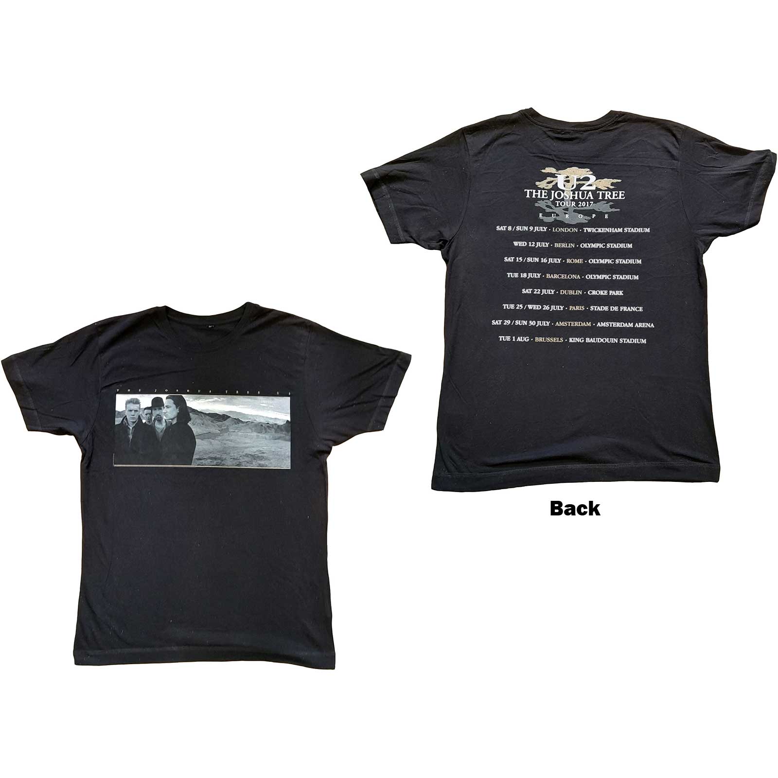 U2: Joshua Tree Photo T-Shirt (Back Print)
