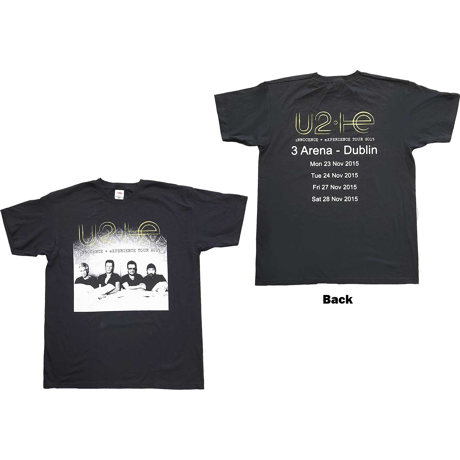 U2: I+E Tour Dublin 2015 Bed Photo T-Shirt (Back Print)