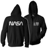 Billede af NASA, NASA: Black Flag Zipped Hoodie