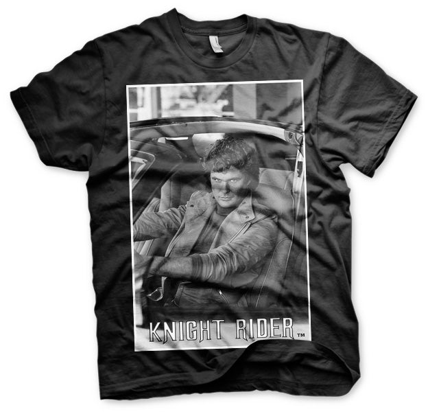 Billede af Knight Rider, Knight Rider: Hasselhoff In Knight Rider T-Shirt