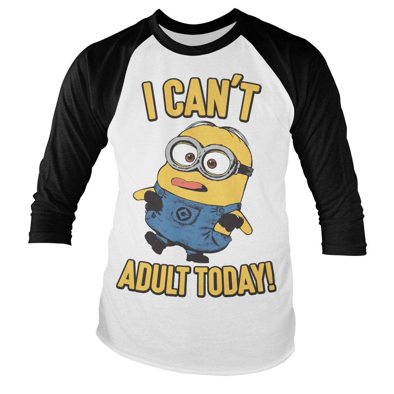 Billede af Minions, Minions: I Can't Adult Today Langærmet Raglan T-Shirt