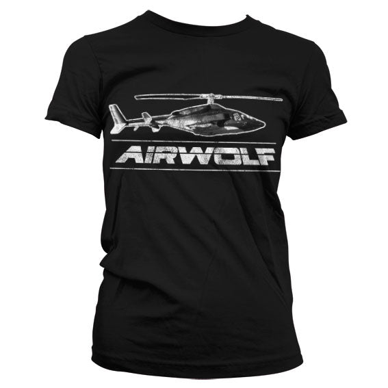 Billede af Airwolf, Airwolf: Chopper Distressed T-shirt (Kvinder)