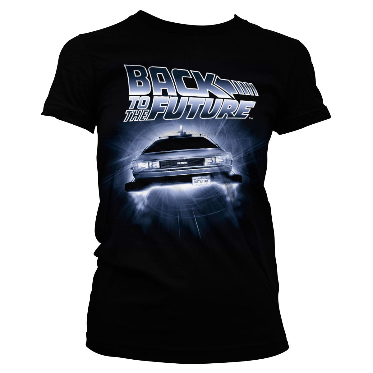 Billede af Back to the Future, Back To The Future: Flying Delorean T-Shirt (Kvinder)