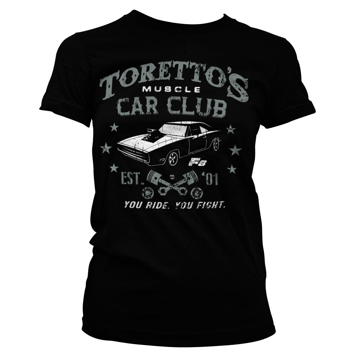 Billede af Fast & Furious, Fast & Furious: Toretto's Muscle Car Club T-Shirt (Kvinder)
