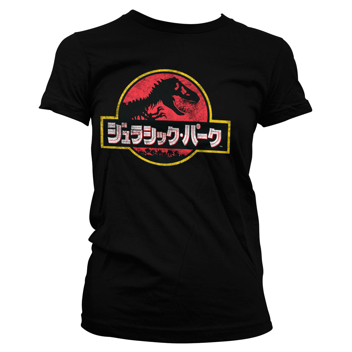 Billede af Jurassic Park, Jurassic Park: Japanese Distressed Logo T-Shirt (Kvinder)