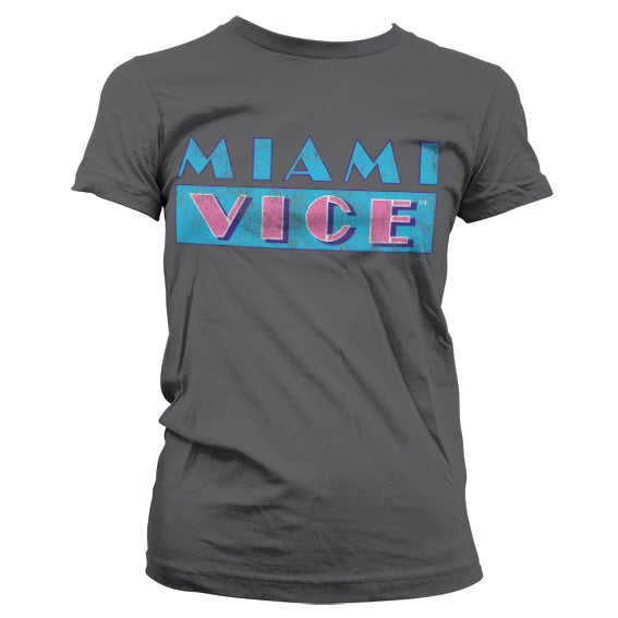 Billede af Miami Vice, Miami Vice: Distressed Logo T-shirt (Kvinder)
